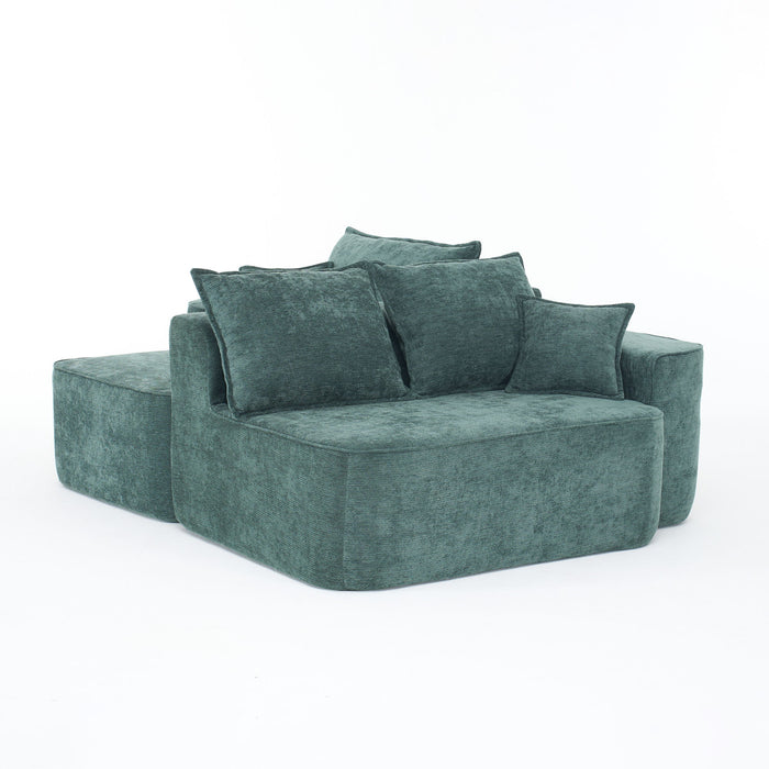 L-Shaped Sectional Sofa Couch With Chaise, Extra Deep Seats