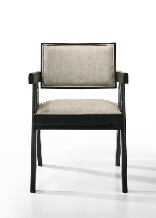 Jasper - 3 Piece Arm Chairs And Console Table (Set of 3) - Ebony Black