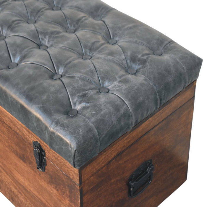 Buffalo - Leather Storage Trunk