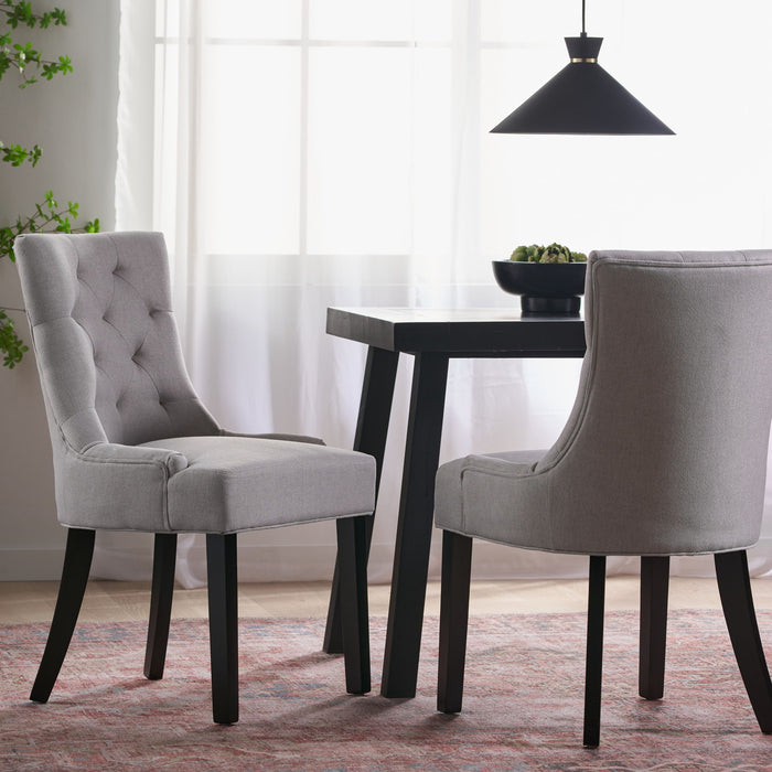 Contemporary Cheney Dining Chair Set With Tufted Design