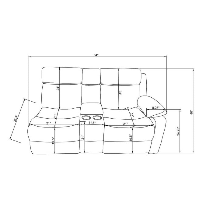 Blanche - Sectional Sofa With LED Lighting And Integrated Speaker - Gray