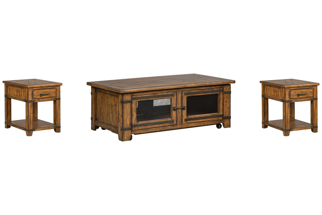 Chesterfield - Lift Top Storage Caster Cocktail Table Set