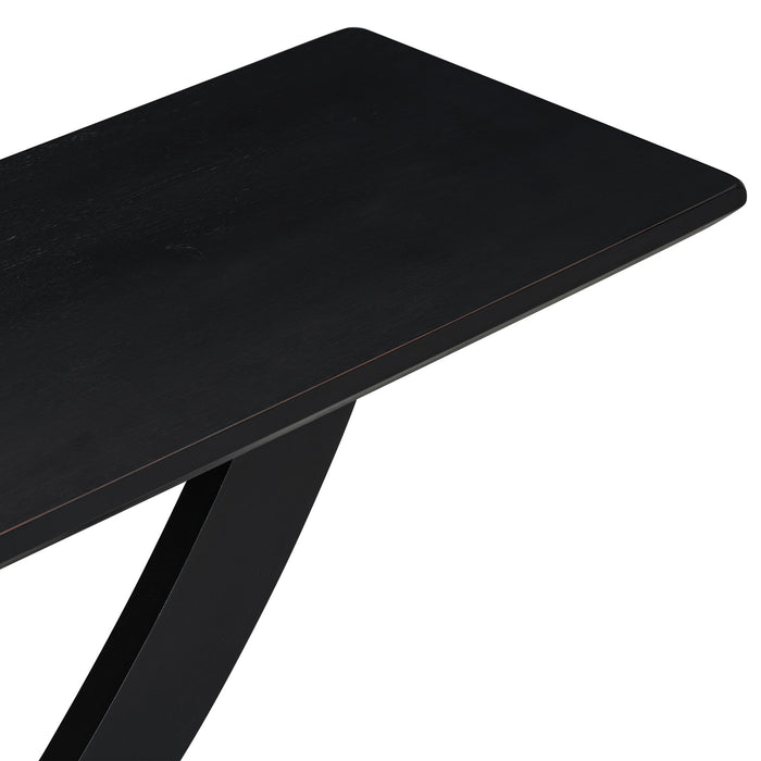 Console Table With Cross Leg Base And Reinforced Support Plate