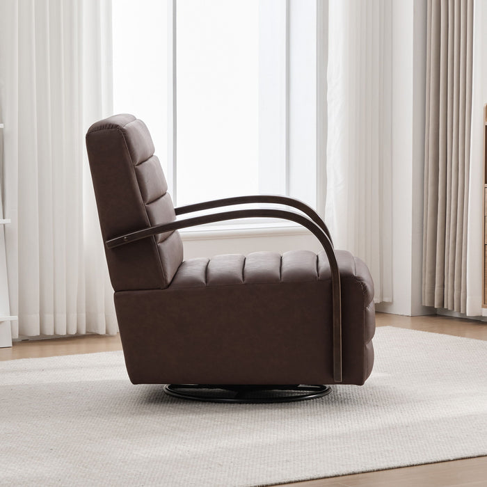 360° Swivel Accent Chair With Armrests, Comfy Lounge