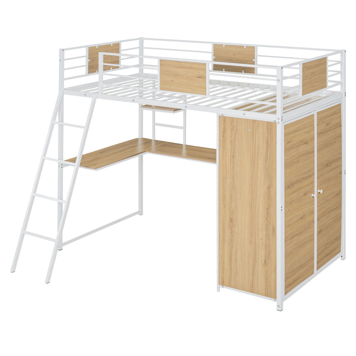 Loft Bed With L Shape Desk And Wardrobe