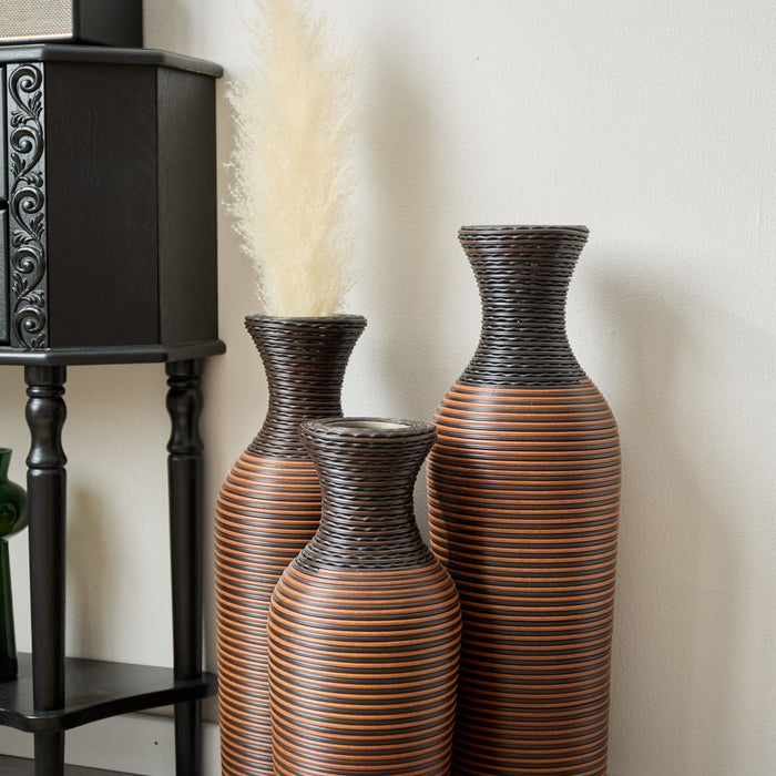 Classic And Neat Floor Vase, High Independent Flower Stand (Set of 3)