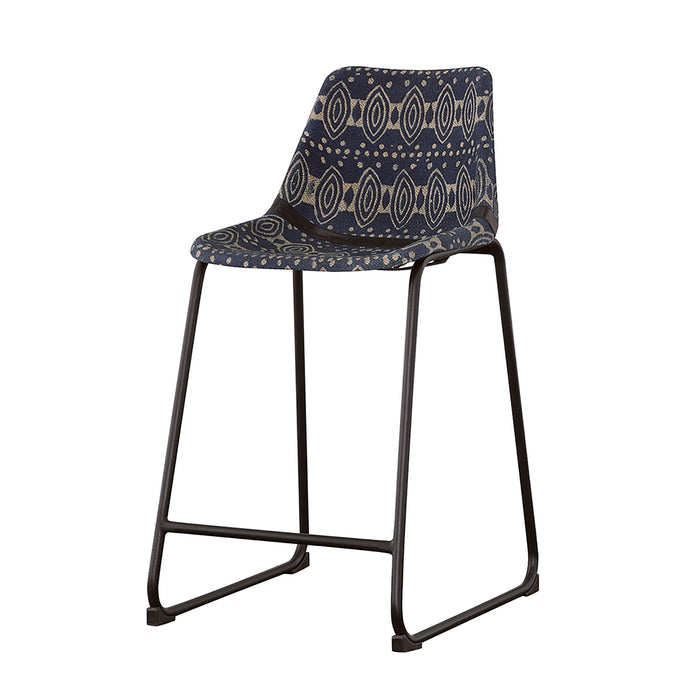 Claire - Canvas Upholstered Counter Chair (Set of 2) - Blue