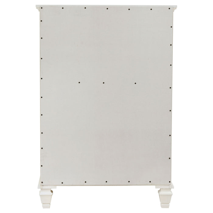 Sandy Beach 5-drawer Bedroom Chest Cream White