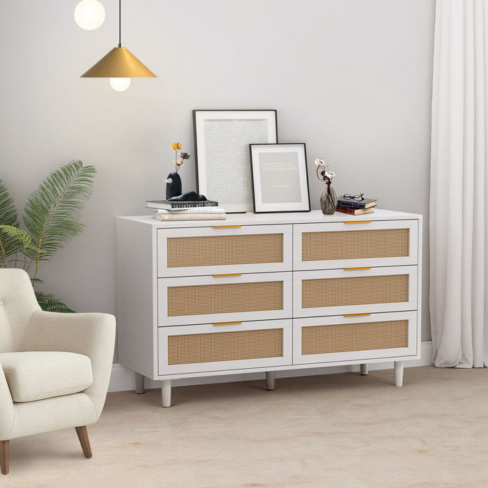 6 Drawer Storage Modern Cabinet For Bedroom