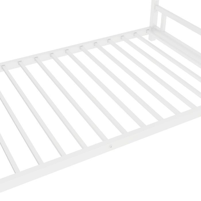 Bunk Bed With Noise Reduction And Safety Guardrail