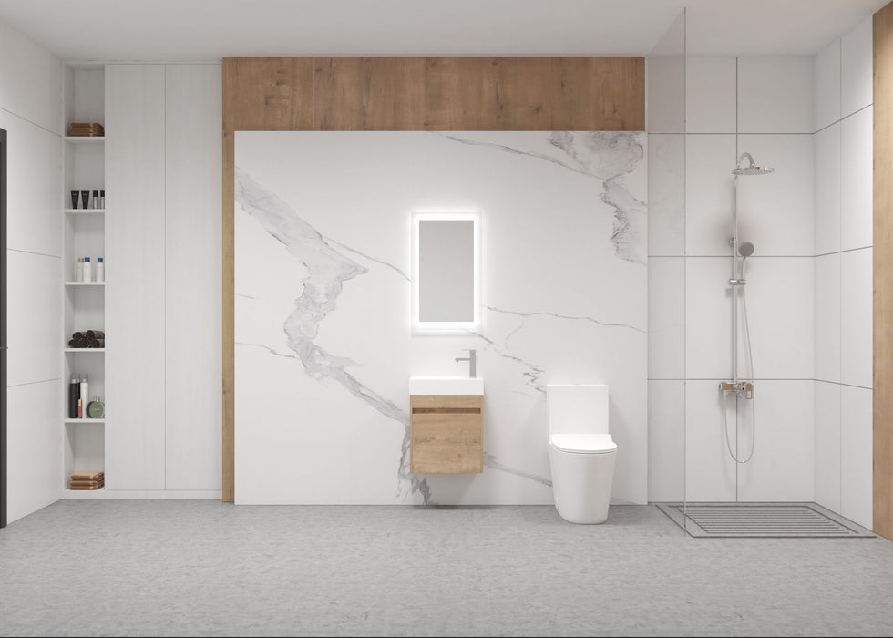 Floating Wall-Mounted Bathroom Vanity - Imitative Oak