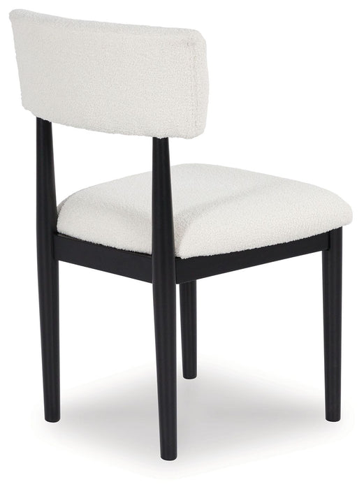 Xandrum - Dining Upholstered Side Chair (Set of 2) - White / Black