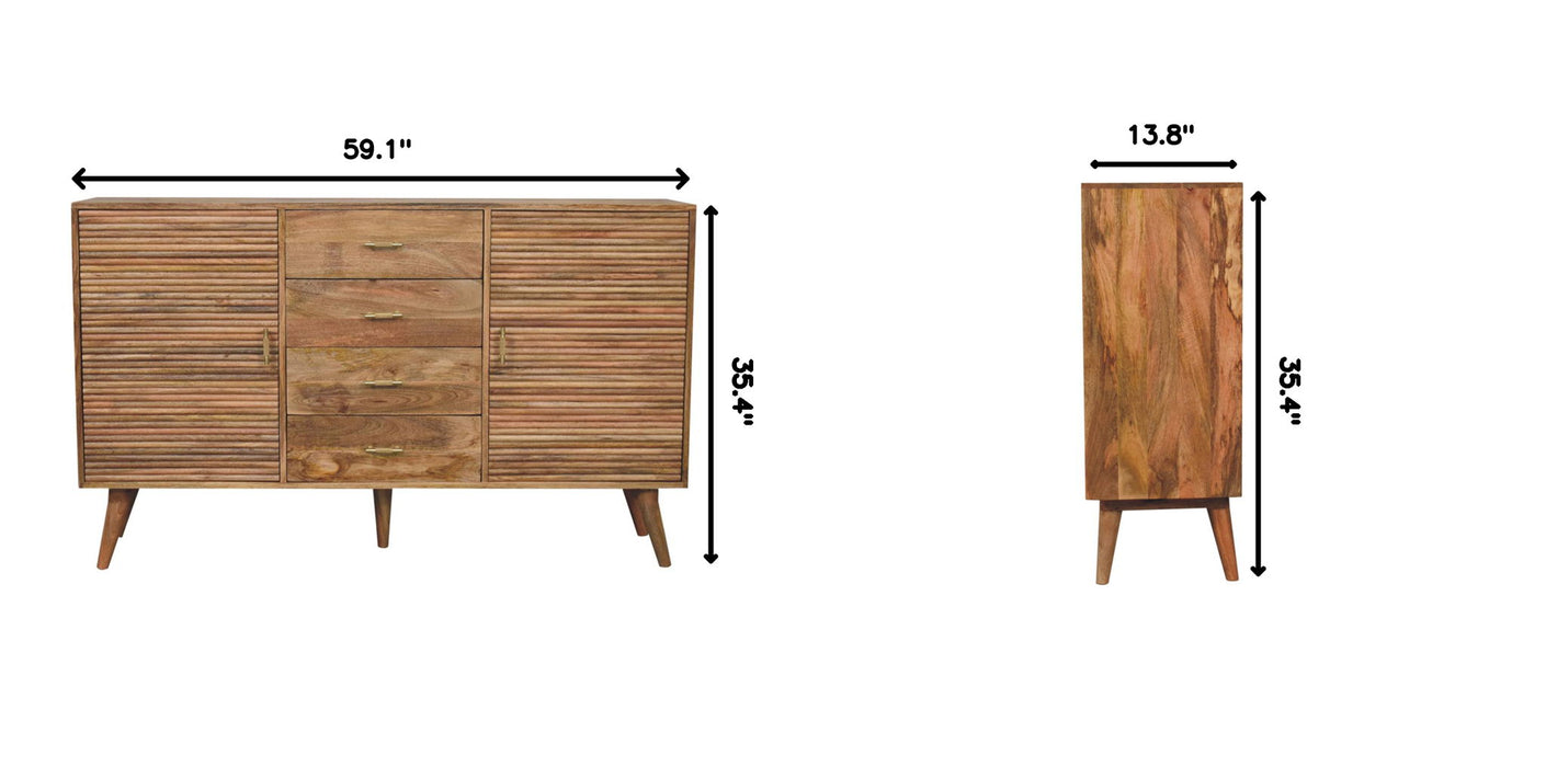 Soba - T Bar Large Nordic Chest - Oak
