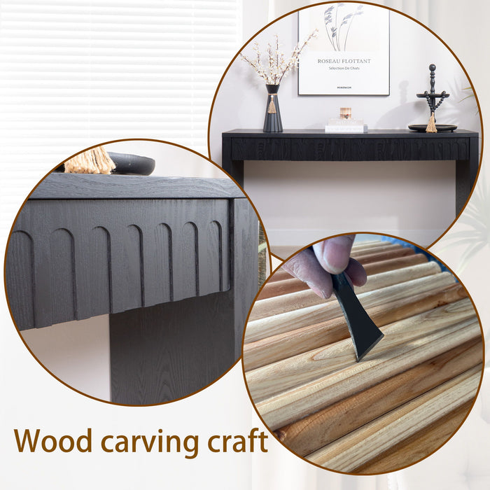 Modern Console Table With 4 Drawers, Entryway Table