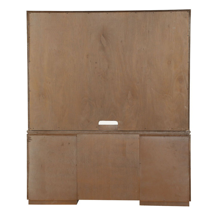 Orianne - Executive Computer Desk With Hutch - Antique Gold