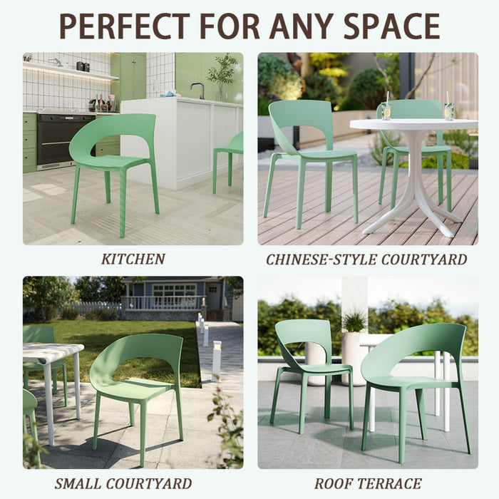 4 Piece Set Of Modern Designed Single Chairs With Folding Square Table