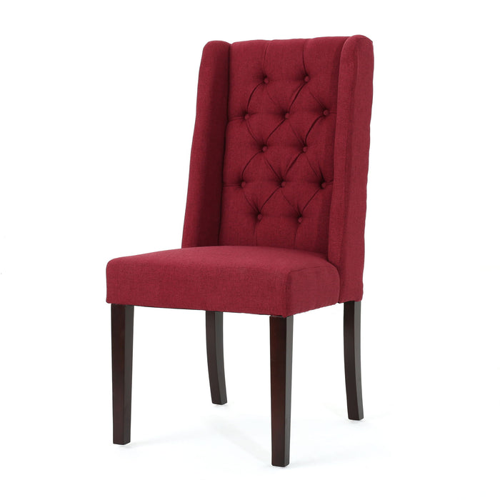 Sophisticated Tufted Dining Chair With High Back Design