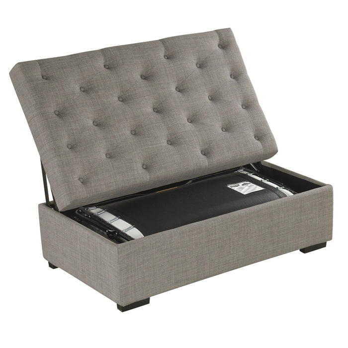 Convertible Folding Sofa Bed Ottoman With Memory Mattress And Tufted Design