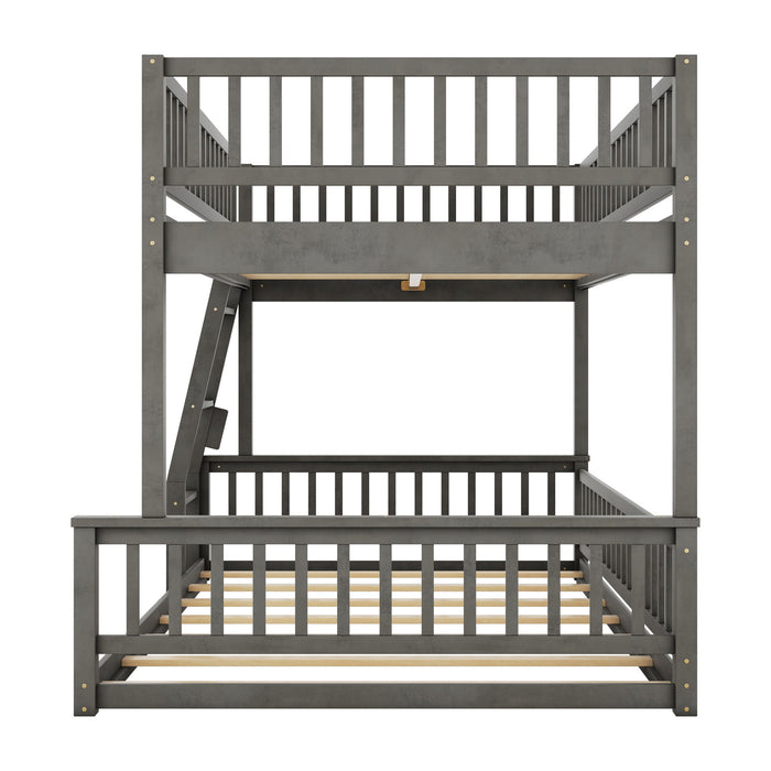 Bunk Bed With Ladder And Guardrails