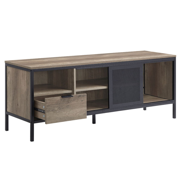 Nantan - 21" TV Stand - Rustic Oak & Black