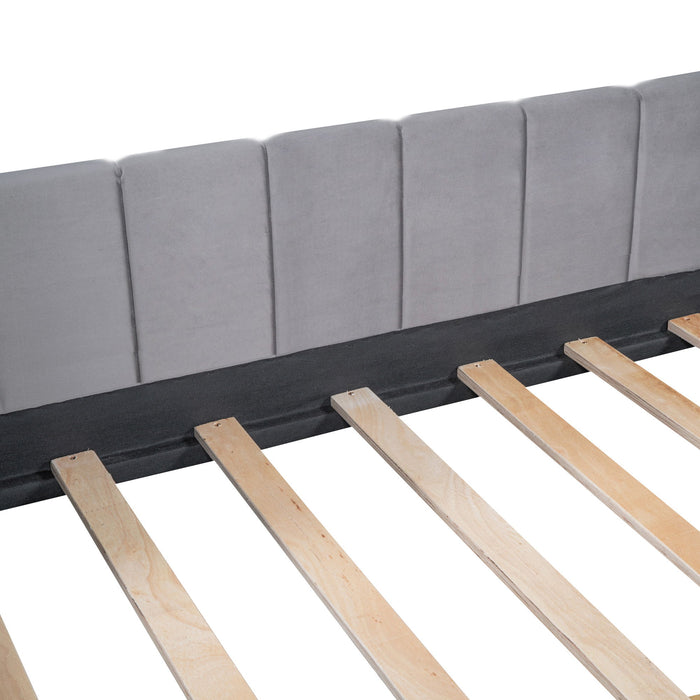 Upholstered Daybed With Ergonomic Design Backrest