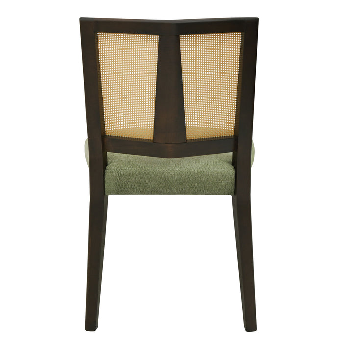 Mid Century Rattan Dining Chair Without Arms Set