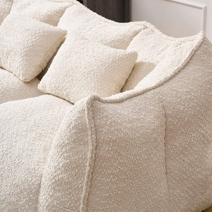 Comfortable Dual Beanbag Chair With High Resilience Foam Core For 2 People