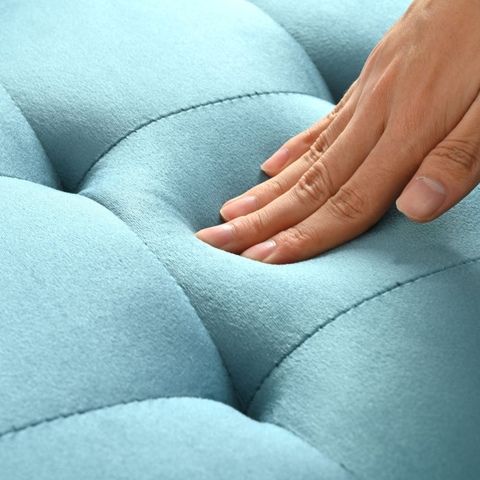 Upholstered Ottoman With Storage And Rivet Trim