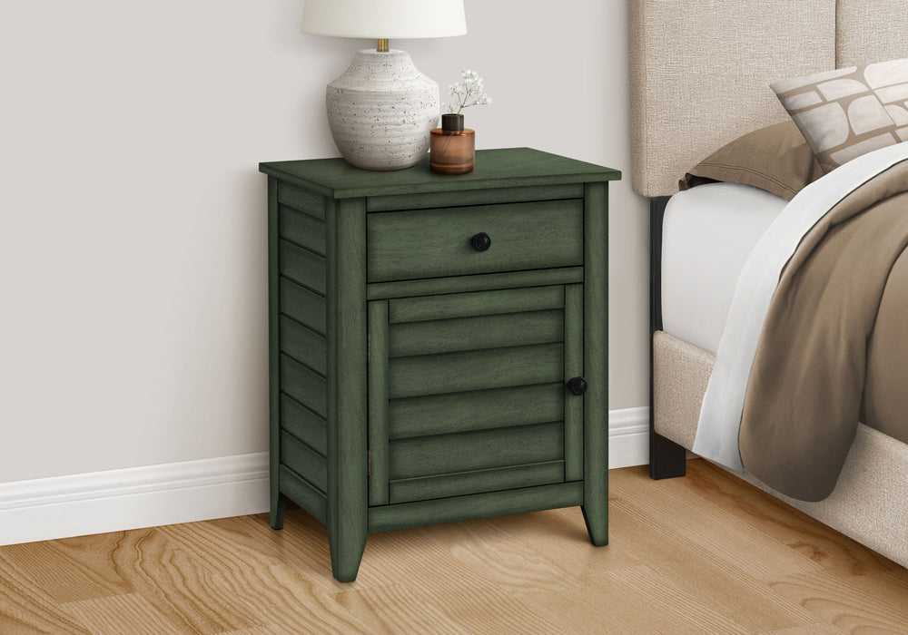 Accent Nightstand, Storage Drawer, Transitional