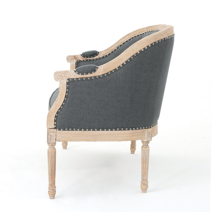 French Country Chesterfield Style Tufted Loveseat