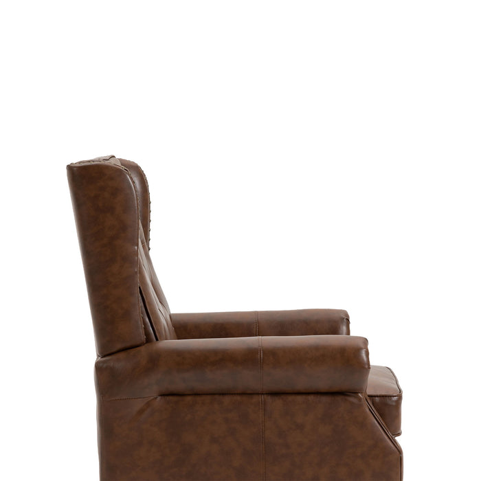 Modern Accent Armchair With Sturdy Wood Legs