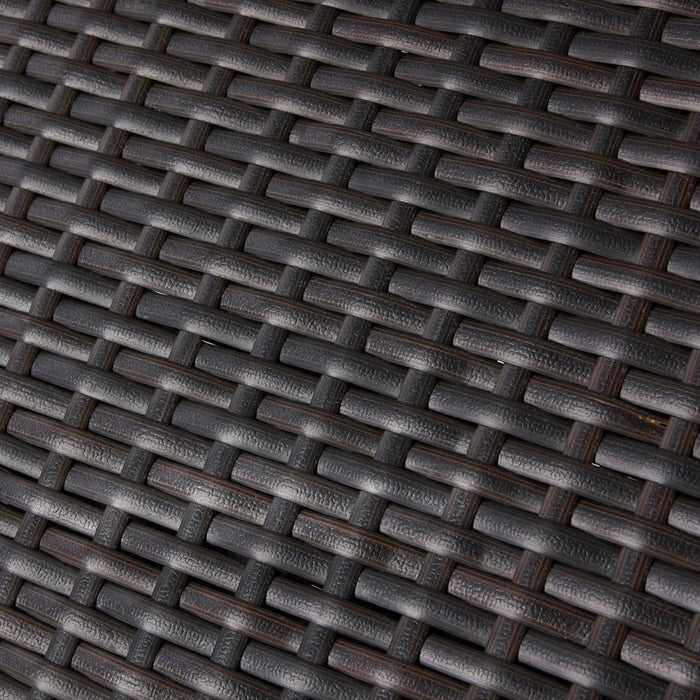 Kauai - Modern Style Wicker Chaise Lounge - Brown Multi