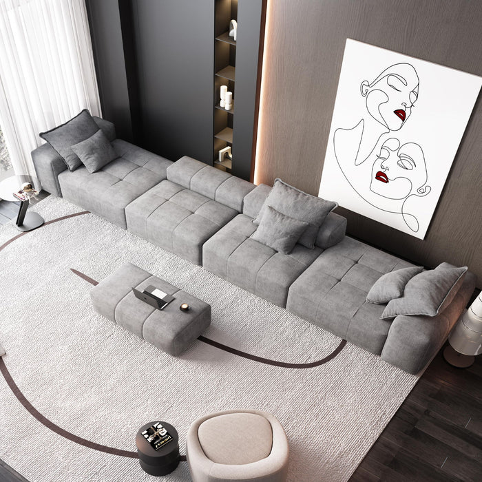 Modern Oversized Diy Combination Modular Sectional Sofa With Pillows