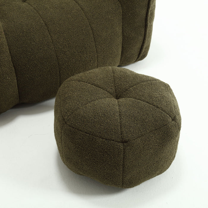 Soft Chenille Bean Bag Chair With High Resilient Foam