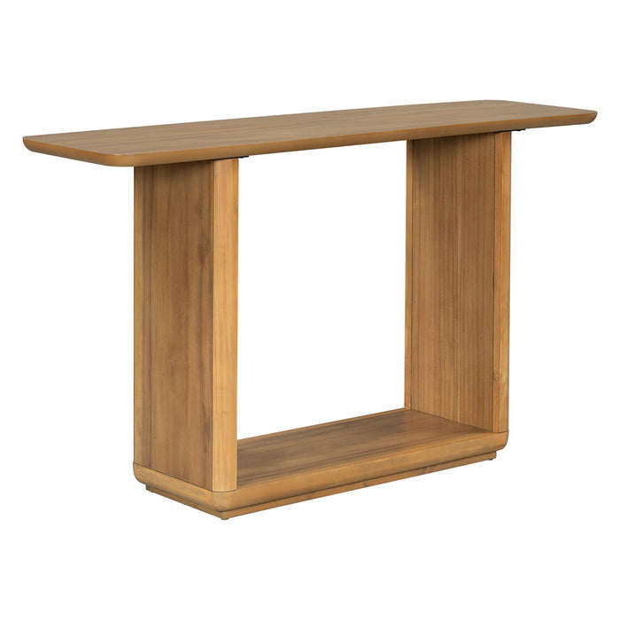 Console Table With Curved Corners And U Base Design