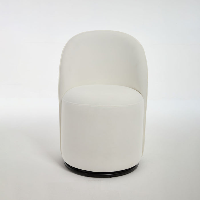 360 Degree Swivel Armless Dining Barrel Chair