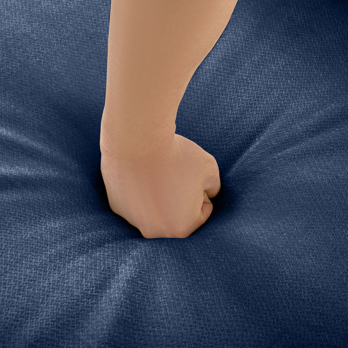 Stylish Chenille Sofa With Storage Seat And Cylindrical Backrest