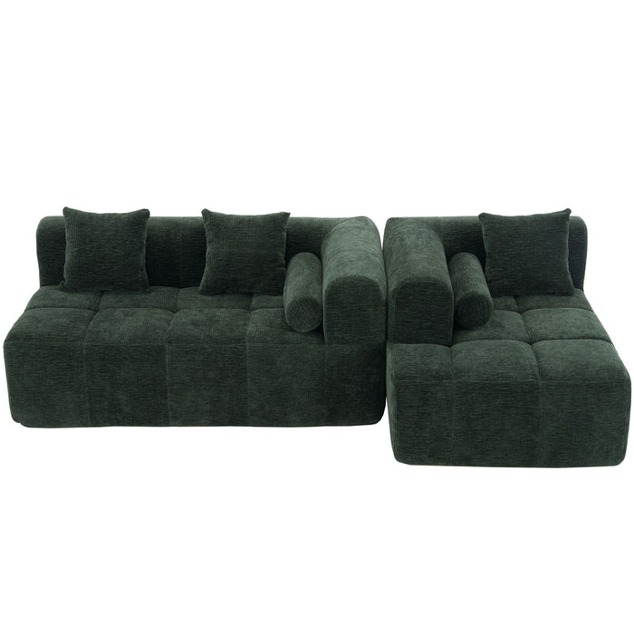 Sectional Free Combined Sofa With 2 Side Pockets