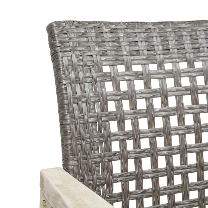 Outdoor Dining Chair Acacia Wood Frame (Set of 2)