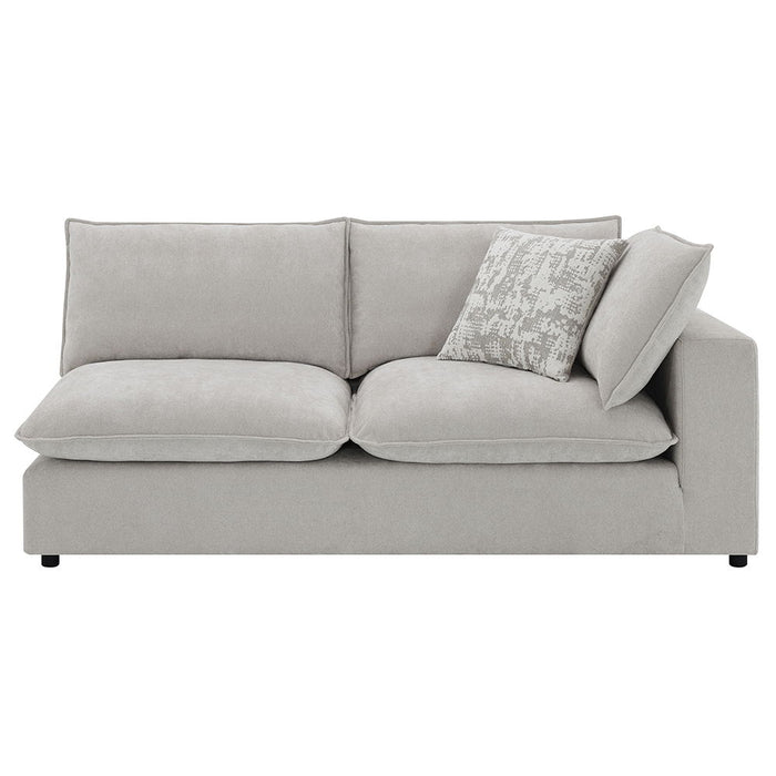 Marisa - Modular RF Loveseat With 2 Pillows - Beige Boucle