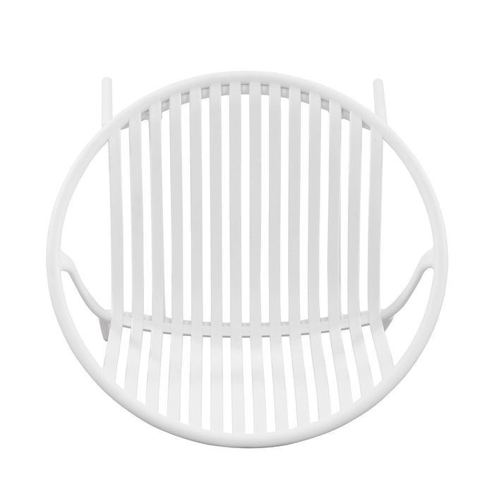 7 Piece Outdoor Modern Dining Set With Stackable Chairs