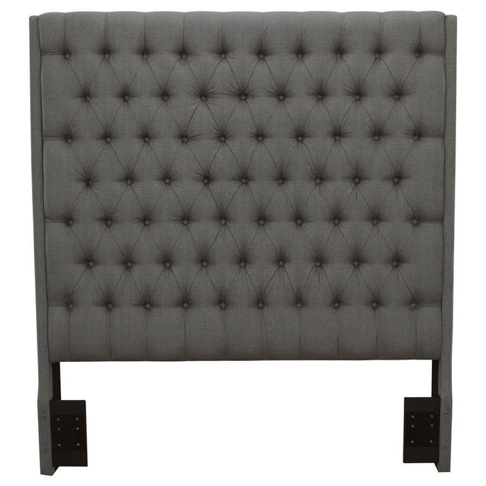 Camille - Upholstered California King Panel Headboard - Gray