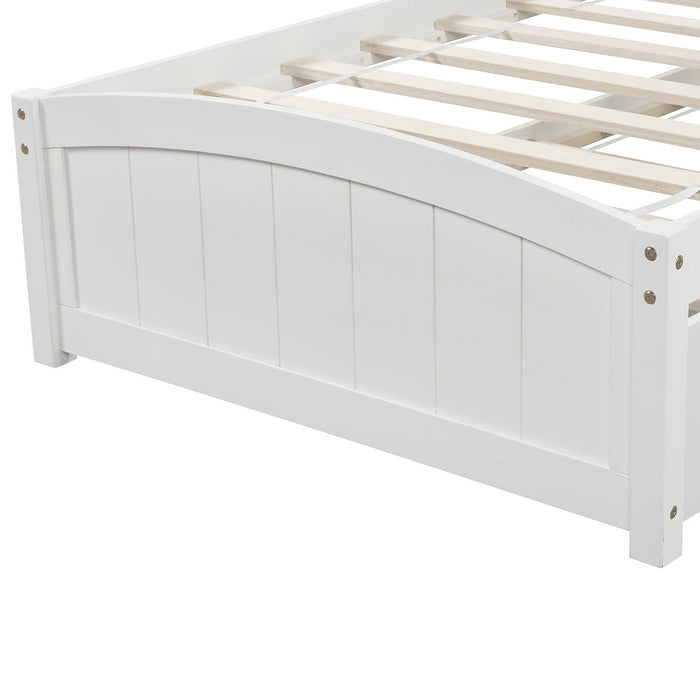 Platform Bed & Headboard, Footboard And Wood Slat Support