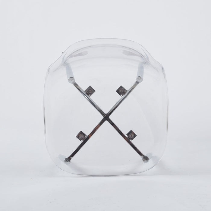 Transparent Plastic Seat Dining Chair (Set of 4)