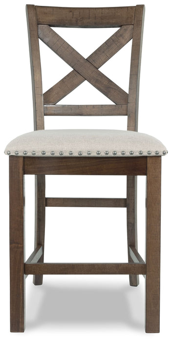 Moriville - Upholstered Barstool (Set of 2) - Beige