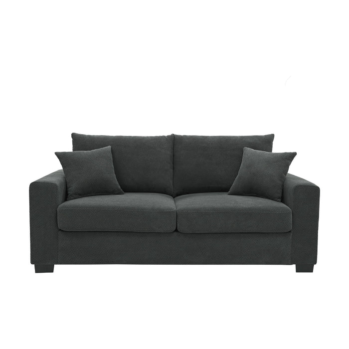 2 Seater Sofa, 2 Throw Pillows For Living Room