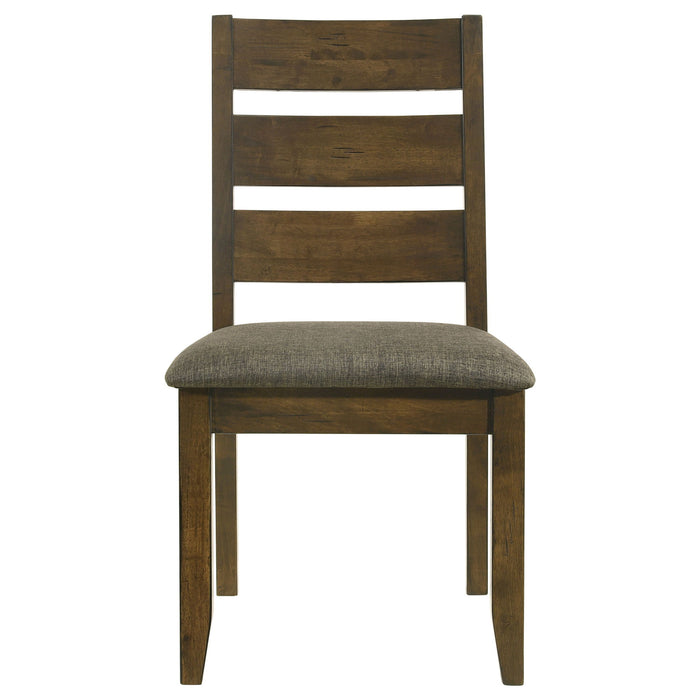 Dining Chair With Ladder Back Design (Set of 2) - Brown