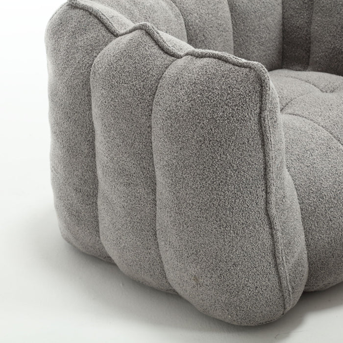 Soft Chenille Bean Bag Chair With High Resilient Foam