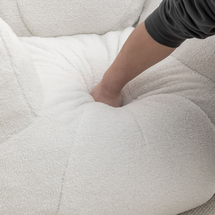 Comfy Bean Bag Chair With Filler, Fluffy And Cozy Seating