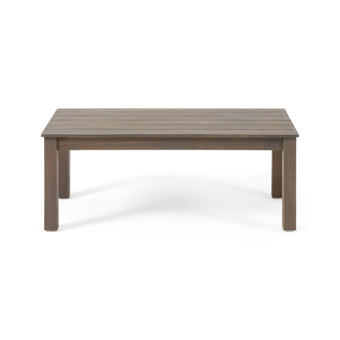 Avacyn - Outdoor Loveseat And Coffee Table Set With Cushions - Dark Gray
